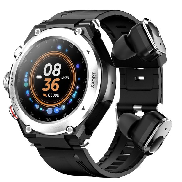 T92 Smart Watch with Earbuds MP3 Bluetooth Headset 3 in 1 1.28 Inch Smartwatch Cell Phones Accessories